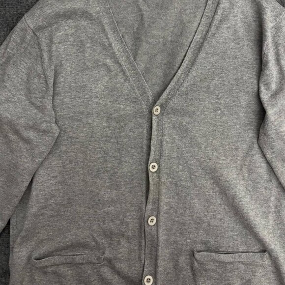 Gray Button Front Knit Cardigan - Picture 2 of 3